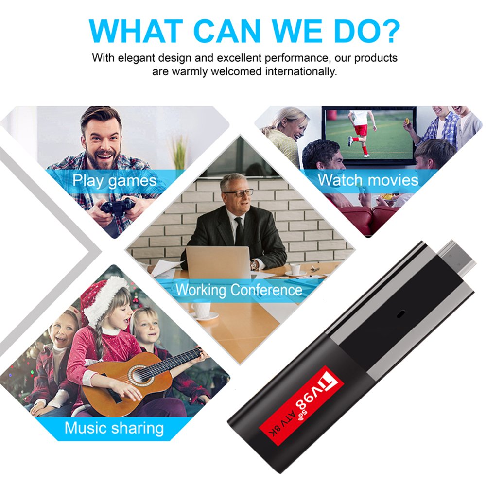 2024 hot selling Smart TV Android Box 5G WiFi Smart TV Box Media Player TV98 ATV 8K Android 14 TV Stick For Youtube Set Top Box