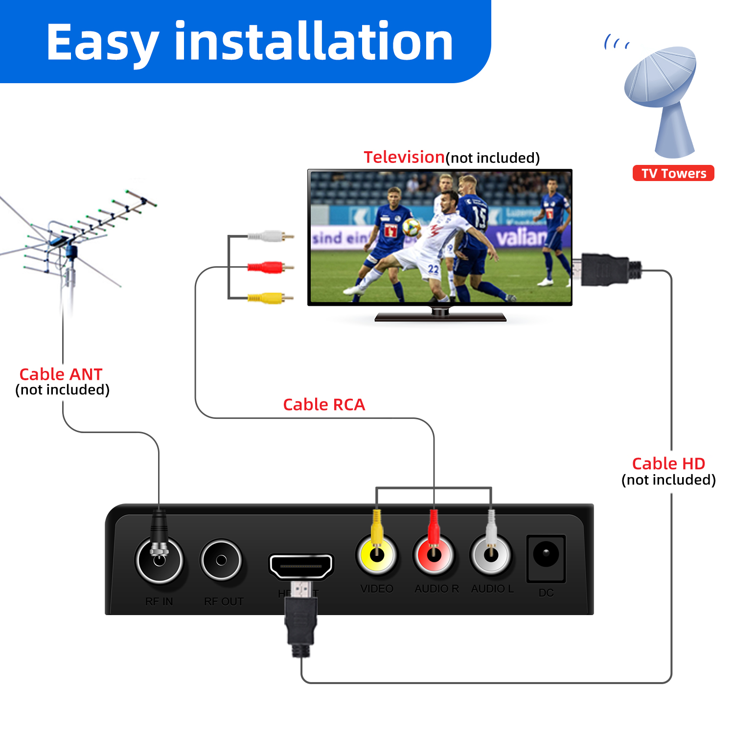 Spain Free to Air HD 1080P H.264 EPG PVR WIFI mini tv stick decoder DVB T2 tv receiver Set-top Box DVB T2 Receiver