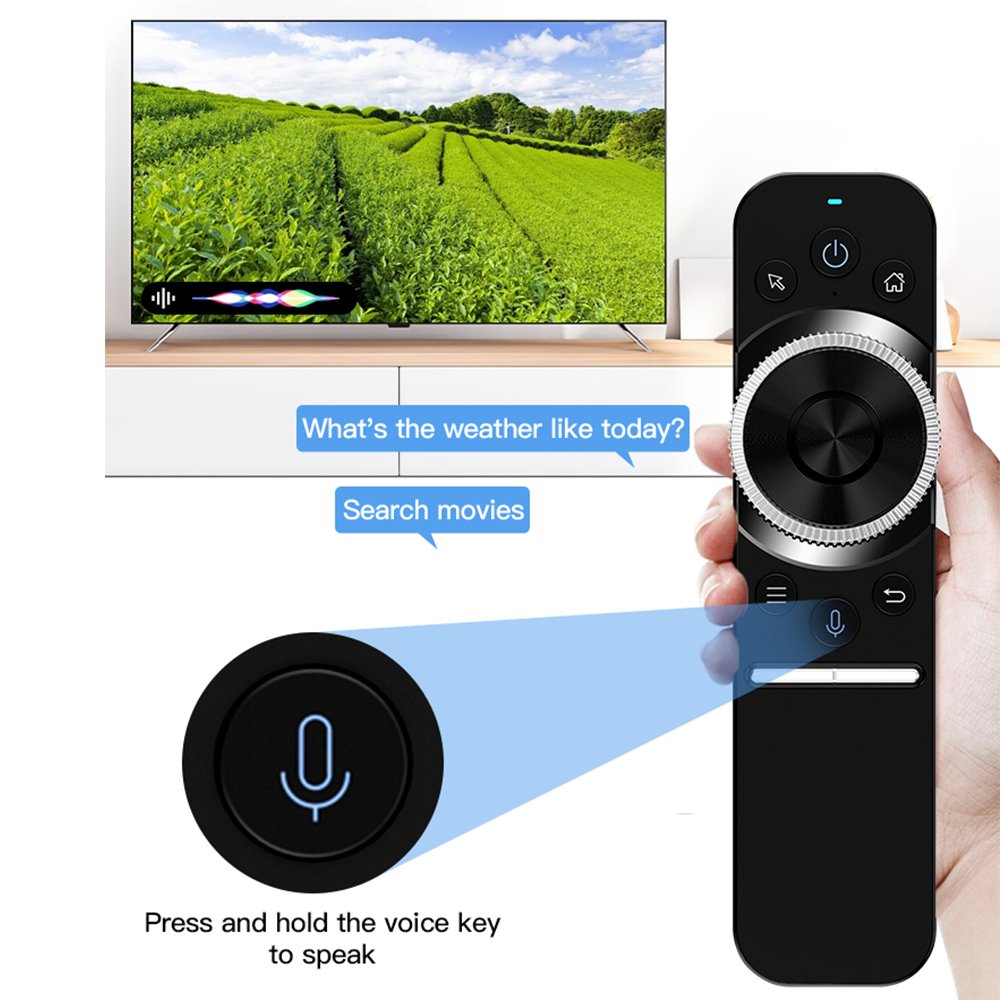 Topleo Wireless Air Mouse Mini Voice 2.4G Smart TV set top box universal remote control for projector Keyboard air mouse w1s