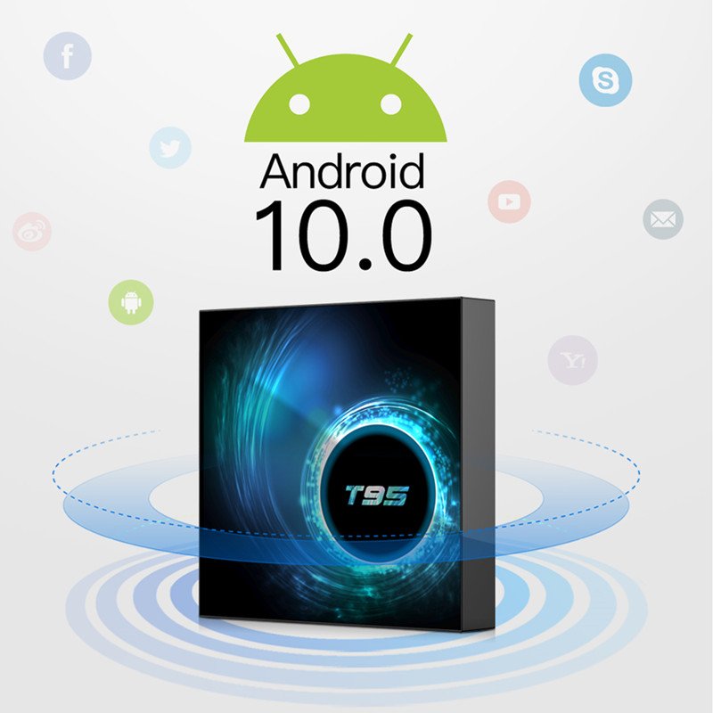 2024 latest T95 tv box android 10 tv box 4k 64g 32gb 64gb Quad core set-top box T95 H616 mini media Player