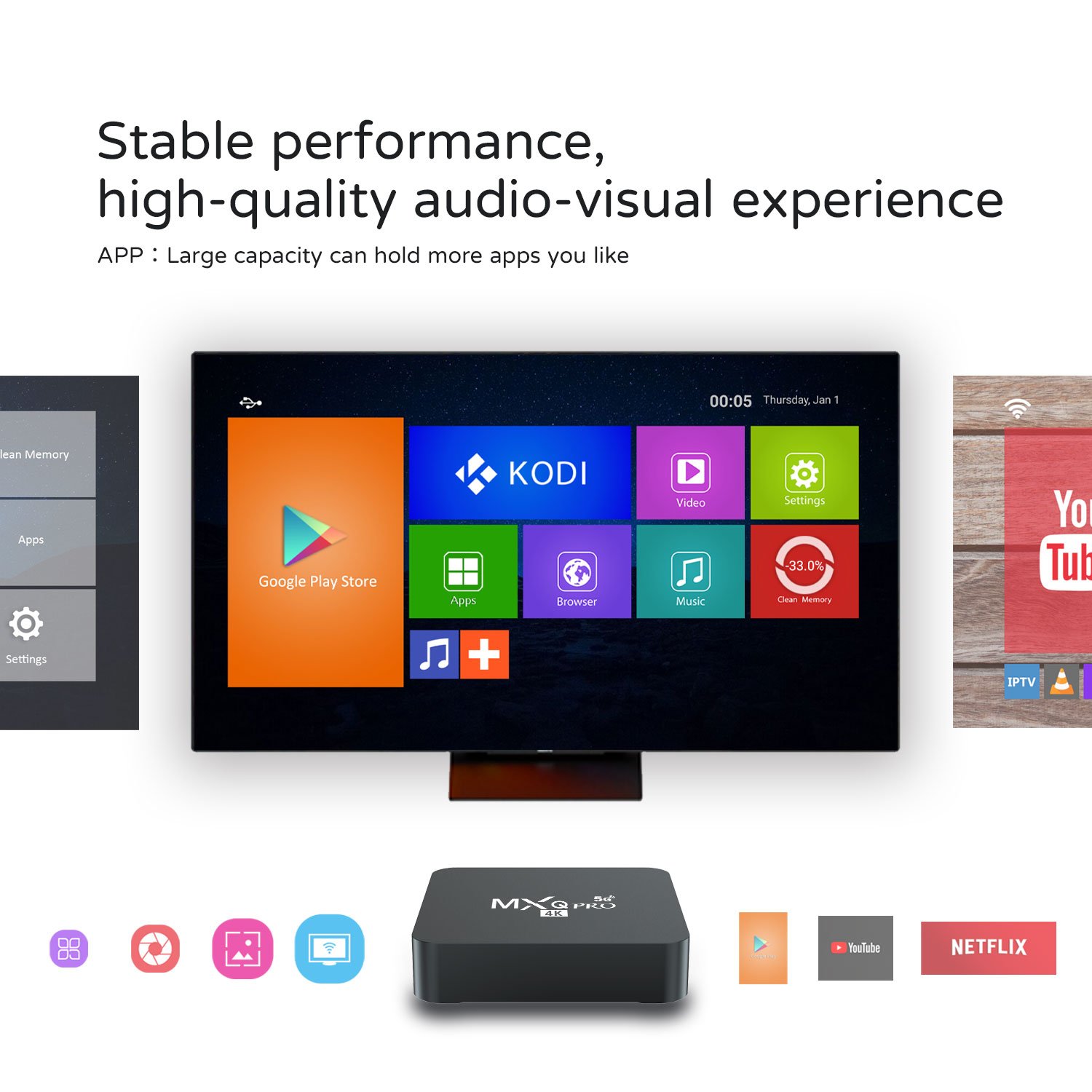 IK IK316 H3 MXQPRO Android os Smart Tv Box 1GB 2GB 8G 16G DDR3 Satellite 4K TV Receiver WIFI 2.4G H313 Quad Core Set Top Box