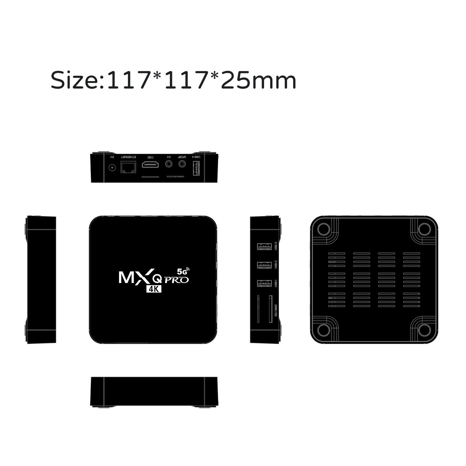 IK IK316 H3 MXQPRO Android os Smart Tv Box 1GB 2GB 8G 16G DDR3 Satellite 4K TV Receiver WIFI 2.4G H313 Quad Core Set Top Box