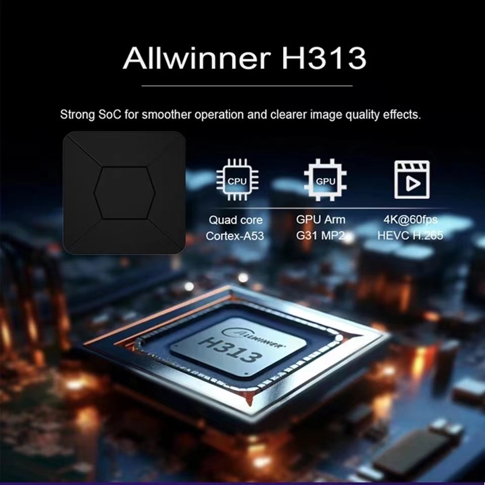 Hot Selling ATV Set-top Box Q5 Voice Remote Control Allwinner H313 Dual WIFI 2G 8G Android 10.0 OS Original TV Box
