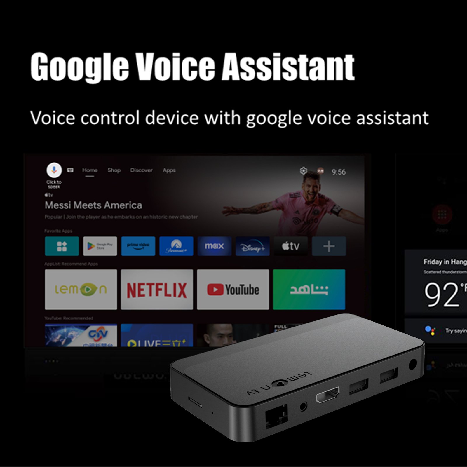 Lemon TV L1 Smart iATV Box Android 10 Allwinner H313 2GB 8GB Dual 4G 5G Wifi BT5.2 TV Box 4K Media Player Android Set Top Box