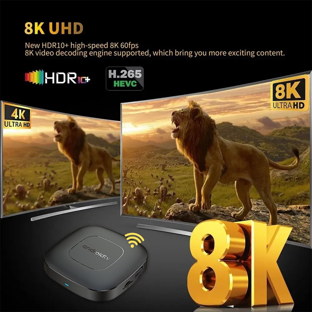 New support 8K Ultra HD Streaming Media Player Smart TV Box Android 13 Quad Core 5G WIFI 4K Set-Top Box Android Tv Box