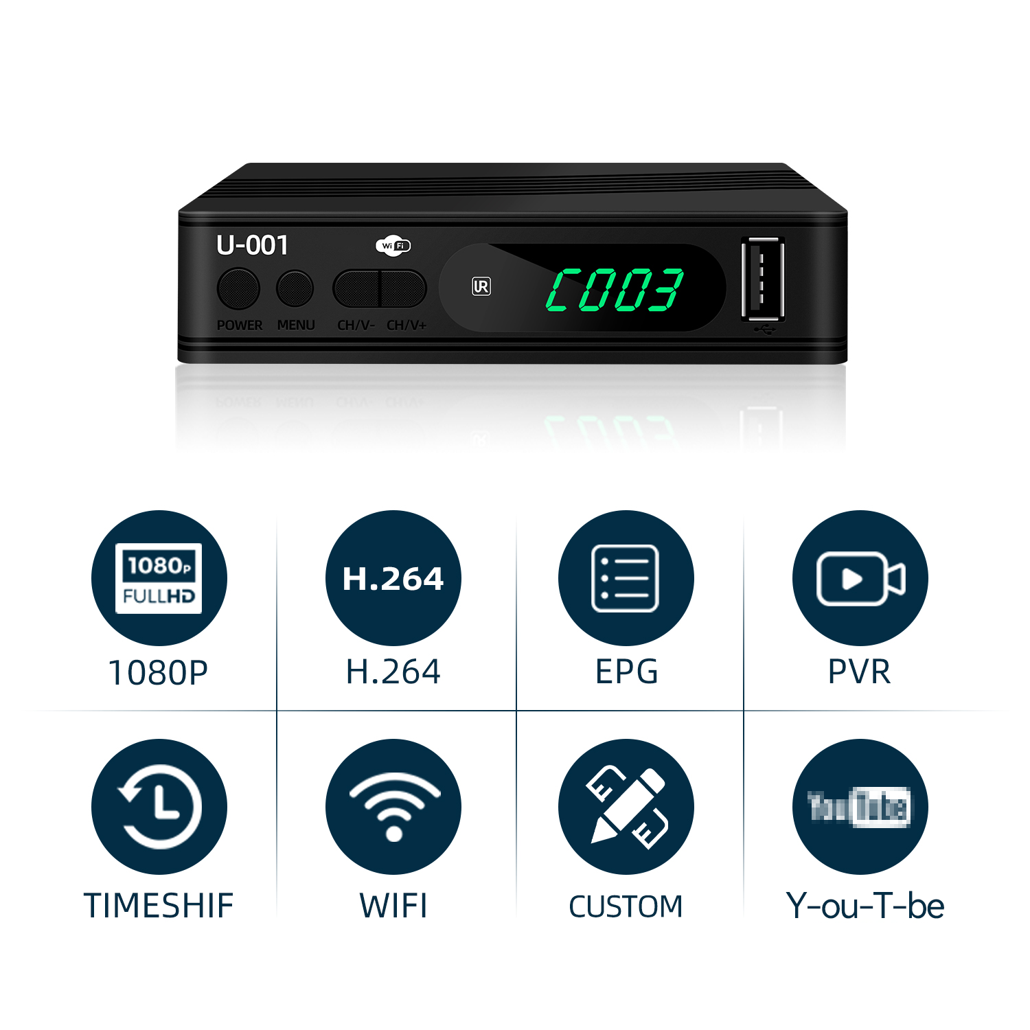 Factory price set-top box Terrestrial TV receiver DVB T2 receiver set top box