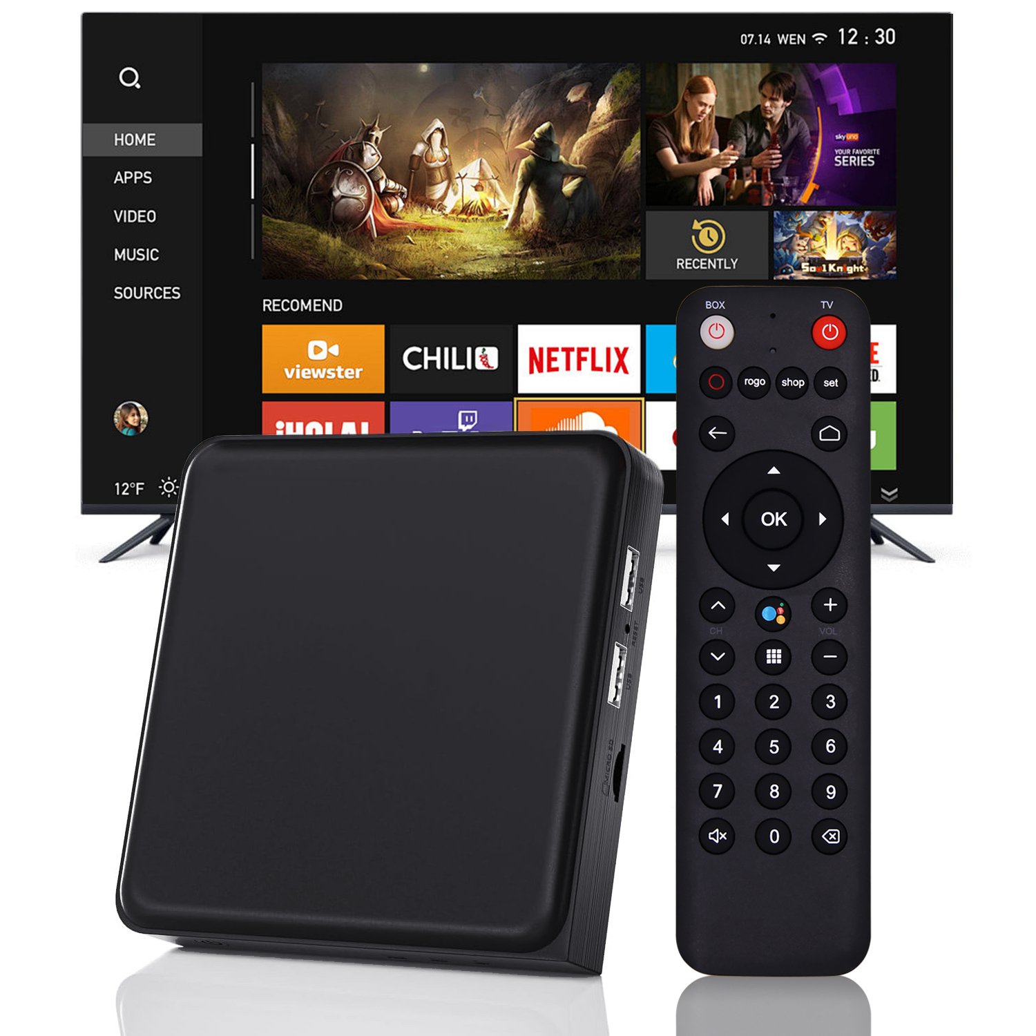 Factory Batch Customization Android Fhd Iptv Fpt Play Smart Tv Set Top Box Media Player Reseller Panel Remote Control