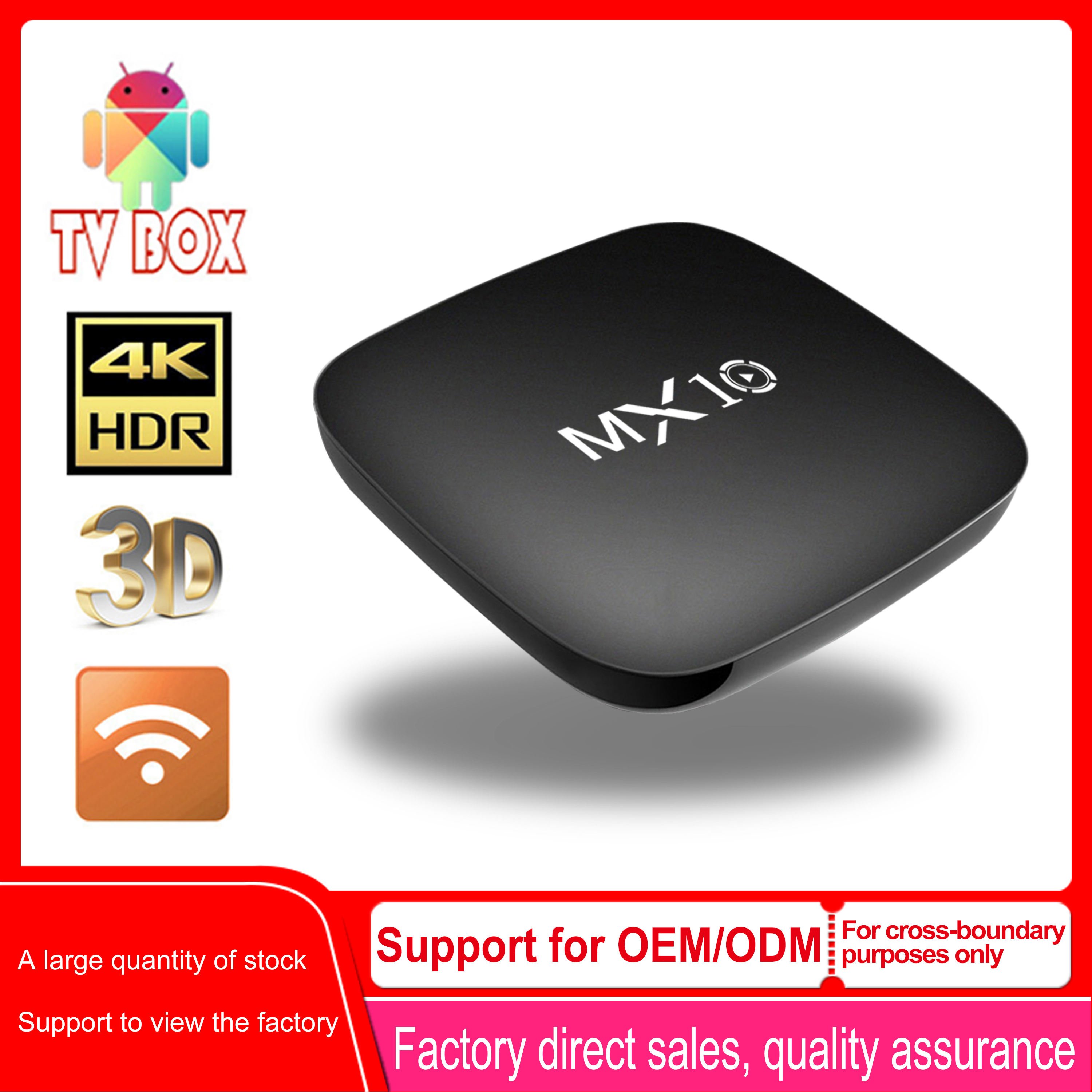 2024 Factory Price Promotion RK3228A 2.4G Wifi 4K HD Internet Video Decoder 256GB Large Memory Android Smart TV Set Top Box MX10
