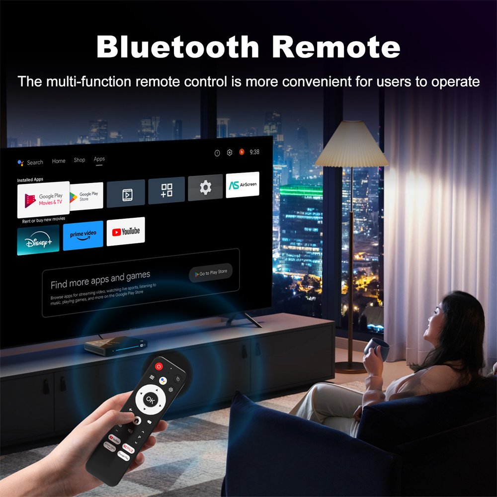 Super AI Smart TV BOX H96 MAX M9S Android 14.0 Wifi6 1000M 8G 128G Support 8K Video Remote Control Set Top Box