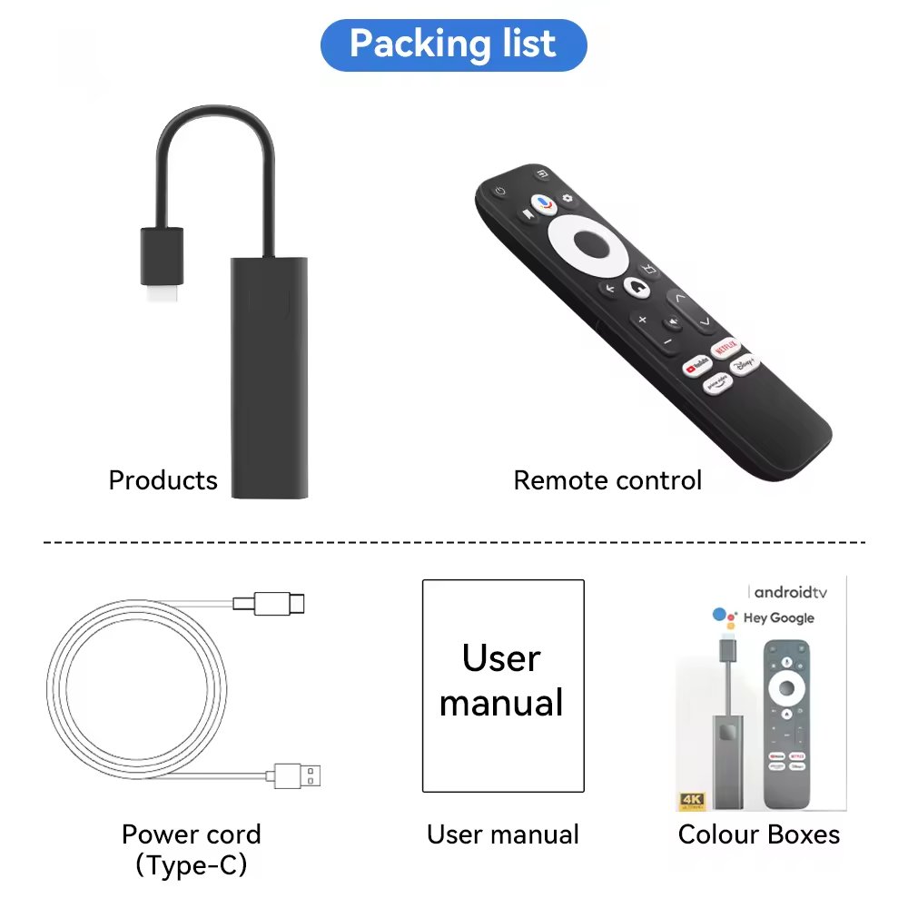 BEST UHD GD1 4K Android Set top box manufacturer new arrival voice control Google certified android tv stick