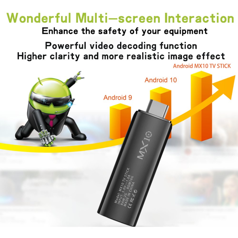 Topleo smart 4k tv stick eu box 5g mx10 mini set top box tv stick android tv