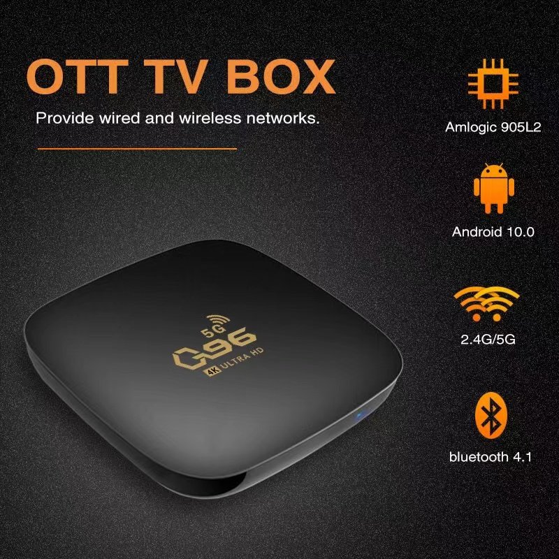 Q96 ULTRA Android 10.0 Amlogic S905W2 Smart TV Box AV1 2.4G&5G Dual Wifi Quad Core 2G16G 4K 4+32GB 4+64GB 8+128GB Set Top Box