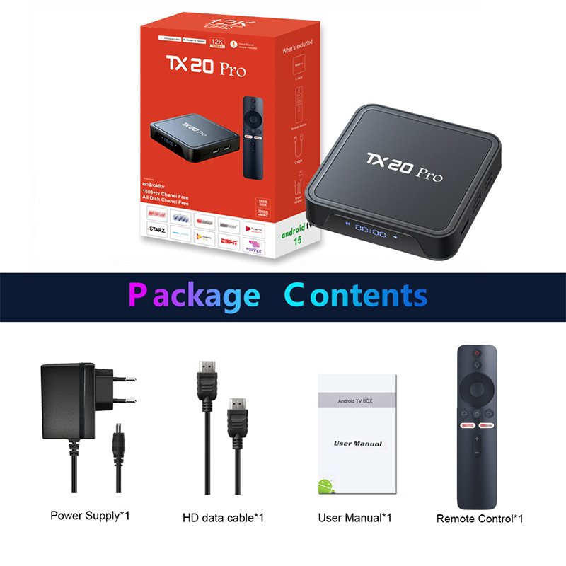 TX20 Pro set-top box H313 high-definition 5G WiFi Android 15ATV system TV box tvbox