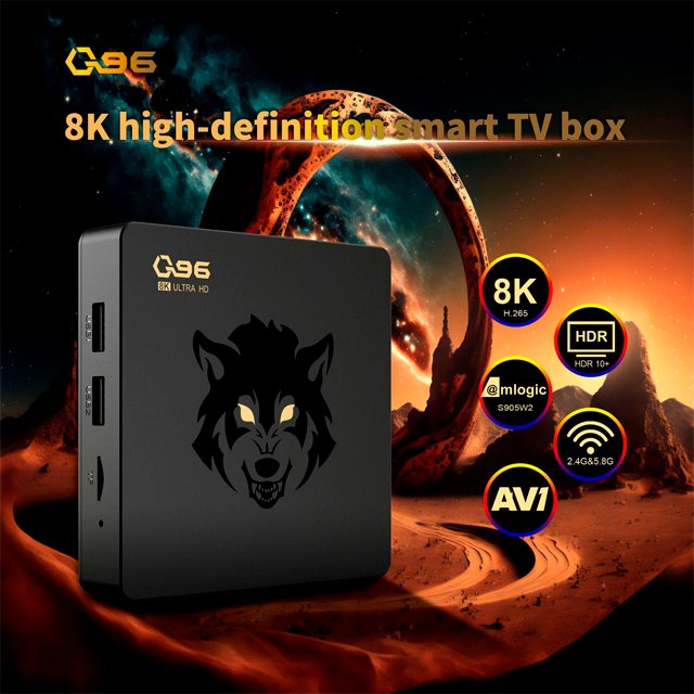 Network Q96 8K S905W2 Network TV Set Top Box 5G TV Box Dual band Foreign Trade TV Box