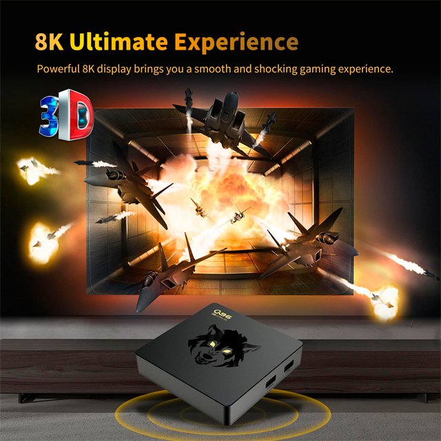 Network Q96 8K S905W2 Network TV Set Top Box 5G TV Box Dual band Foreign Trade TV Box