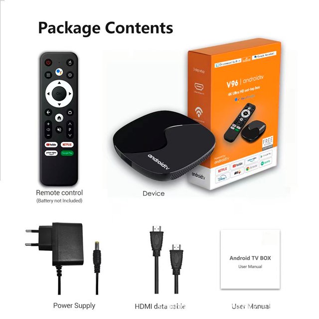 High definition TV cross-border V96 TV Box Android box 2+16G 4K dual WIFI Bluetooth voice remote control set-top box