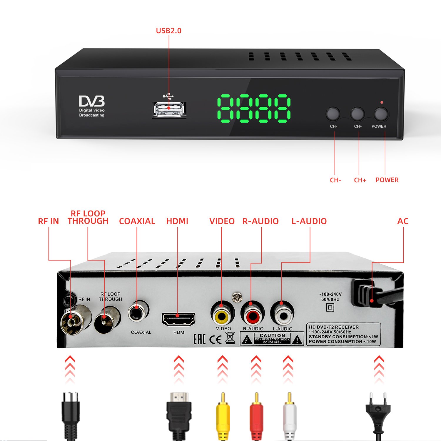 JUNUO TV Receiver Support Full HD 1080P Aerial Amplifier Antenna Indoor digital tv antenna for dvb t2 set-top box