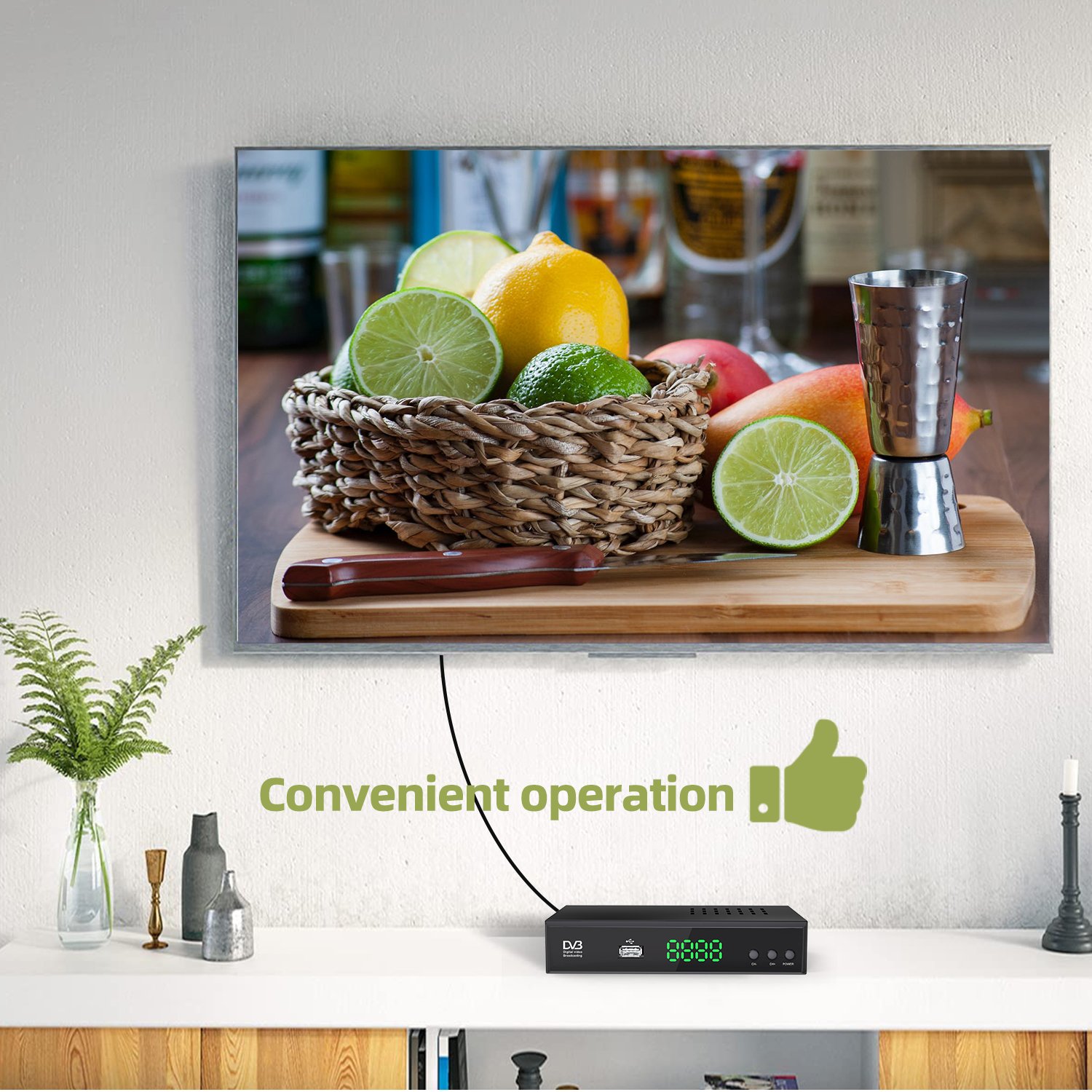 JUNUO TV Receiver Support Full HD 1080P Aerial Amplifier Antenna Indoor digital tv antenna for dvb t2 set-top box