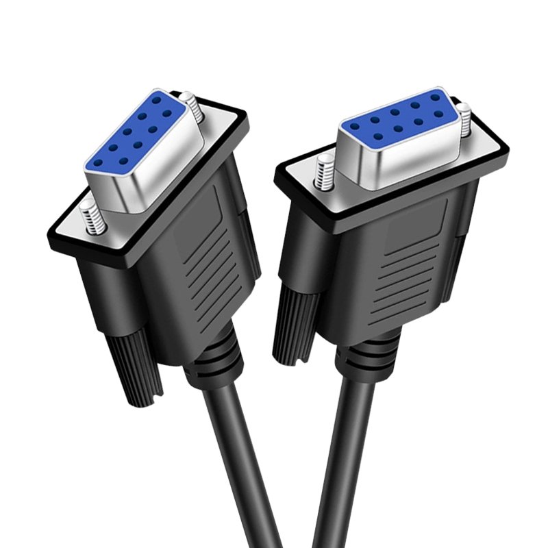 Female to Female RS232 9-Pin Serial cable Cross contact nickel plated F-F DB9 9-Pin cable 0.5M 1M 1.5M 3M 5M 10M for PC POS