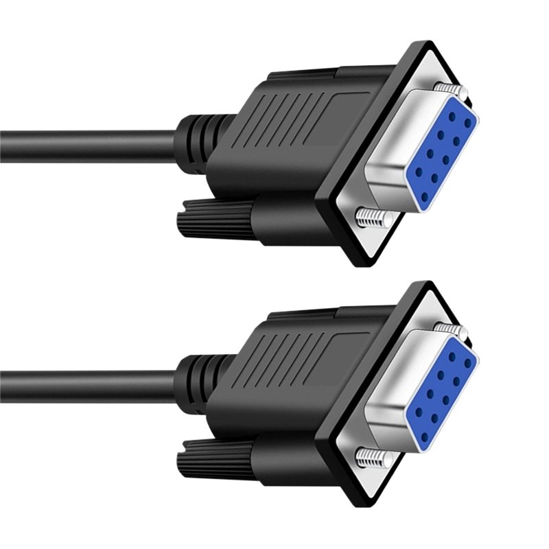 Female to Female RS232 9-Pin Serial cable Cross contact nickel plated F-F DB9 9-Pin cable 0.5M 1M 1.5M 3M 5M 10M for PC POS