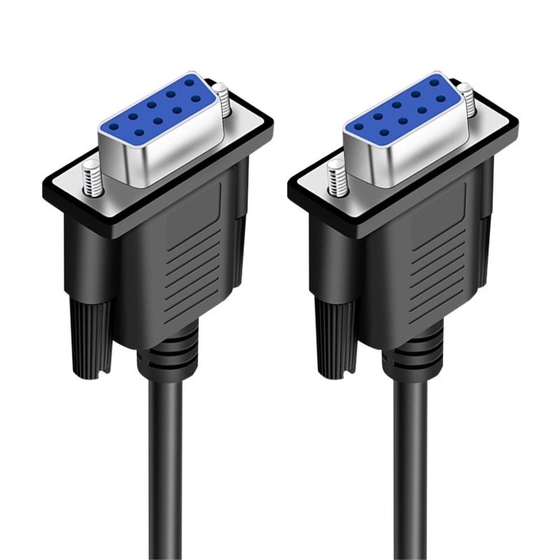 Female to Female RS232 9-Pin Serial cable Cross contact nickel plated F-F DB9 9-Pin cable 0.5M 1M 1.5M 3M 5M 10M for PC POS