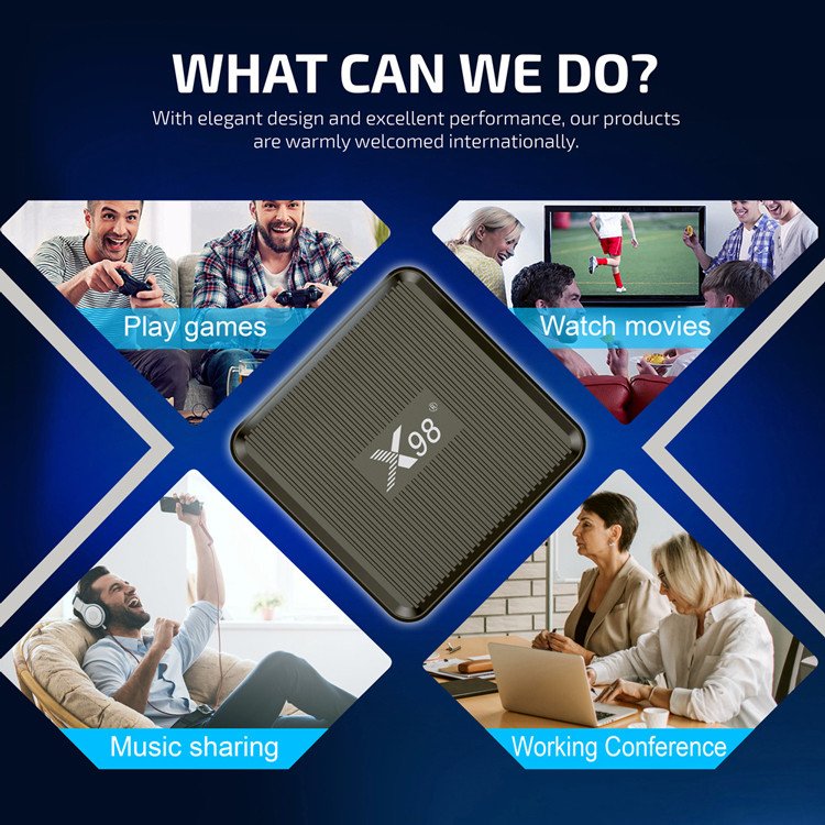 New Arrival Leadcool Android 11 X98Q TV Box Amlogic S905W2 Set Top Box 4K UHD USB2.0 WIFI 5G
