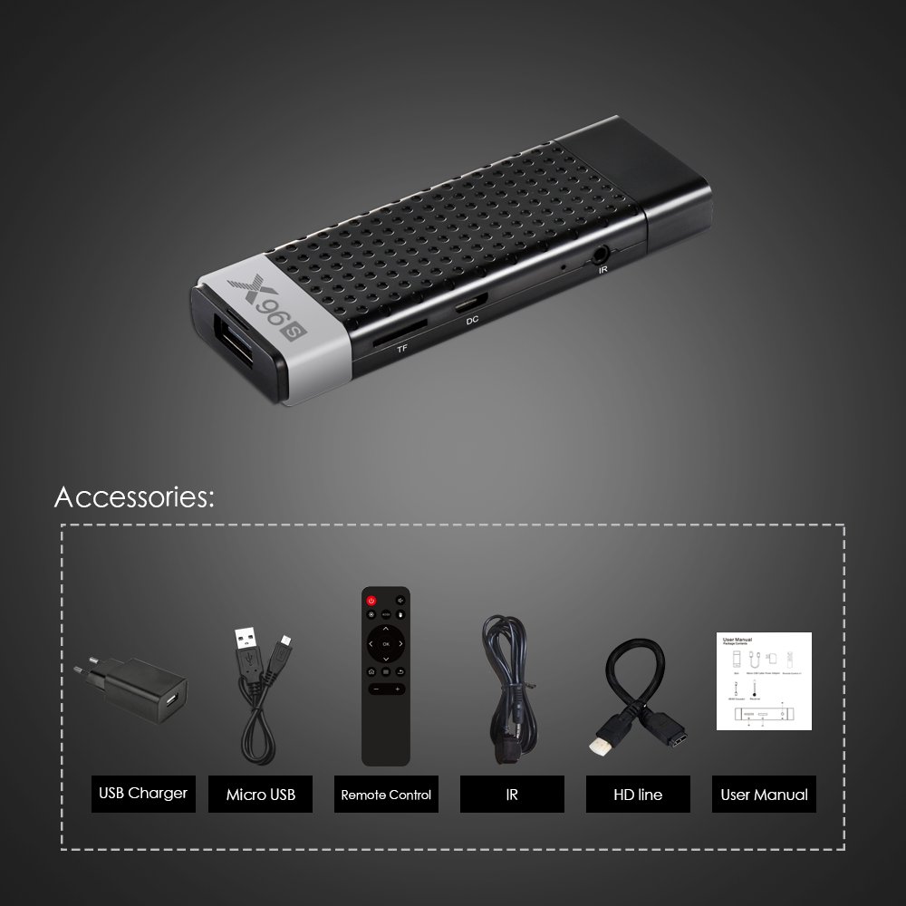 Factory Direct Android 9.0 TV Stick X96S Set Top Box Amlogic S905Y2 Quad Core X96S 2.4G 5.8G Wifi Android Tv Box