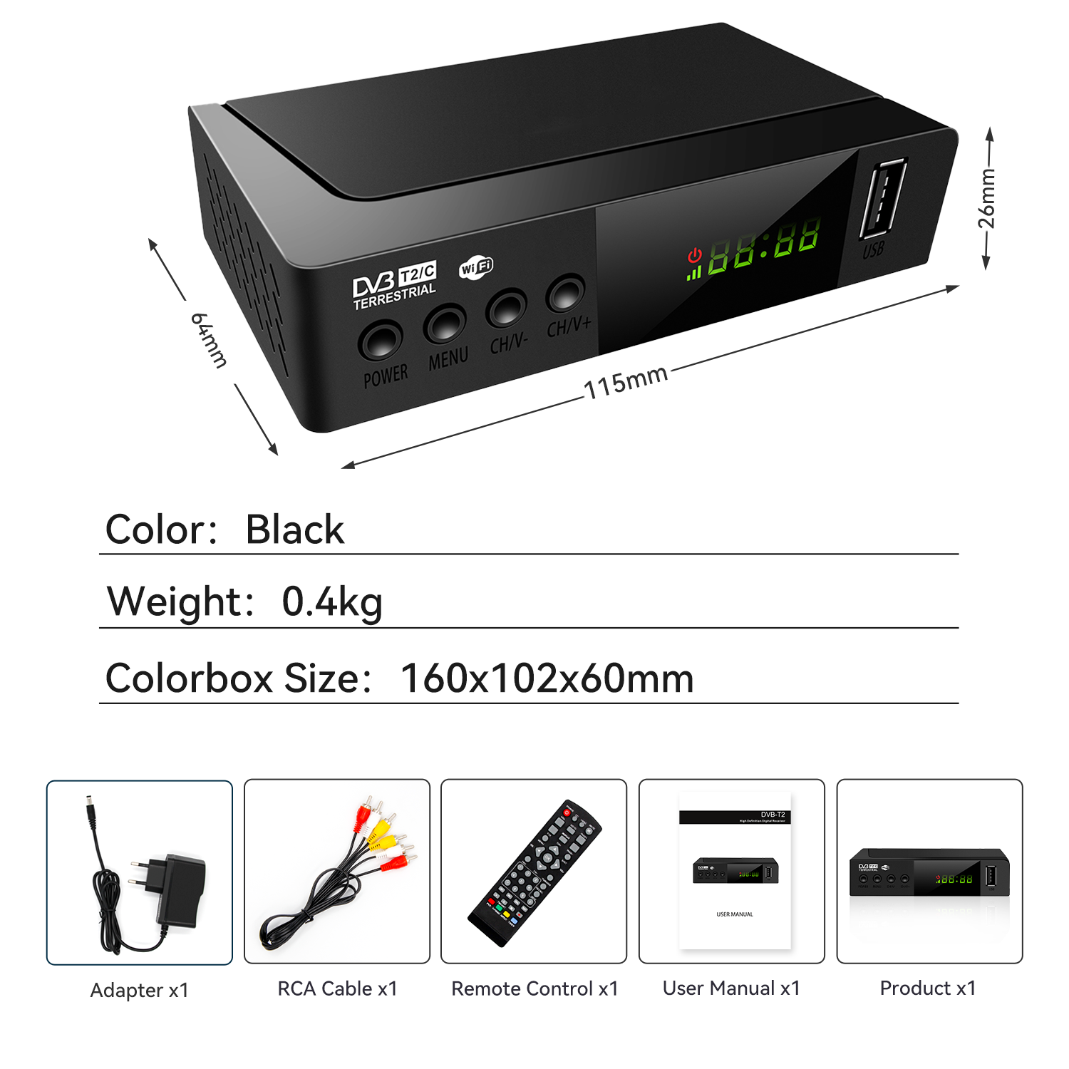 Factory Digital TV cable Receiver Customized Support WIFI DVB T2 set top box