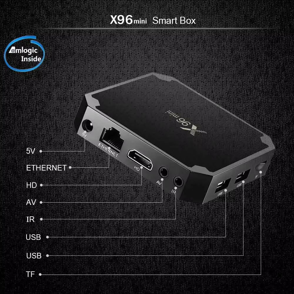 X96 Mini Tv Box Factory Price Amlogic S905W 1+8G Android 7.1/ 9 Wifi Set-Top Box USB Stick Media Player Smart Box