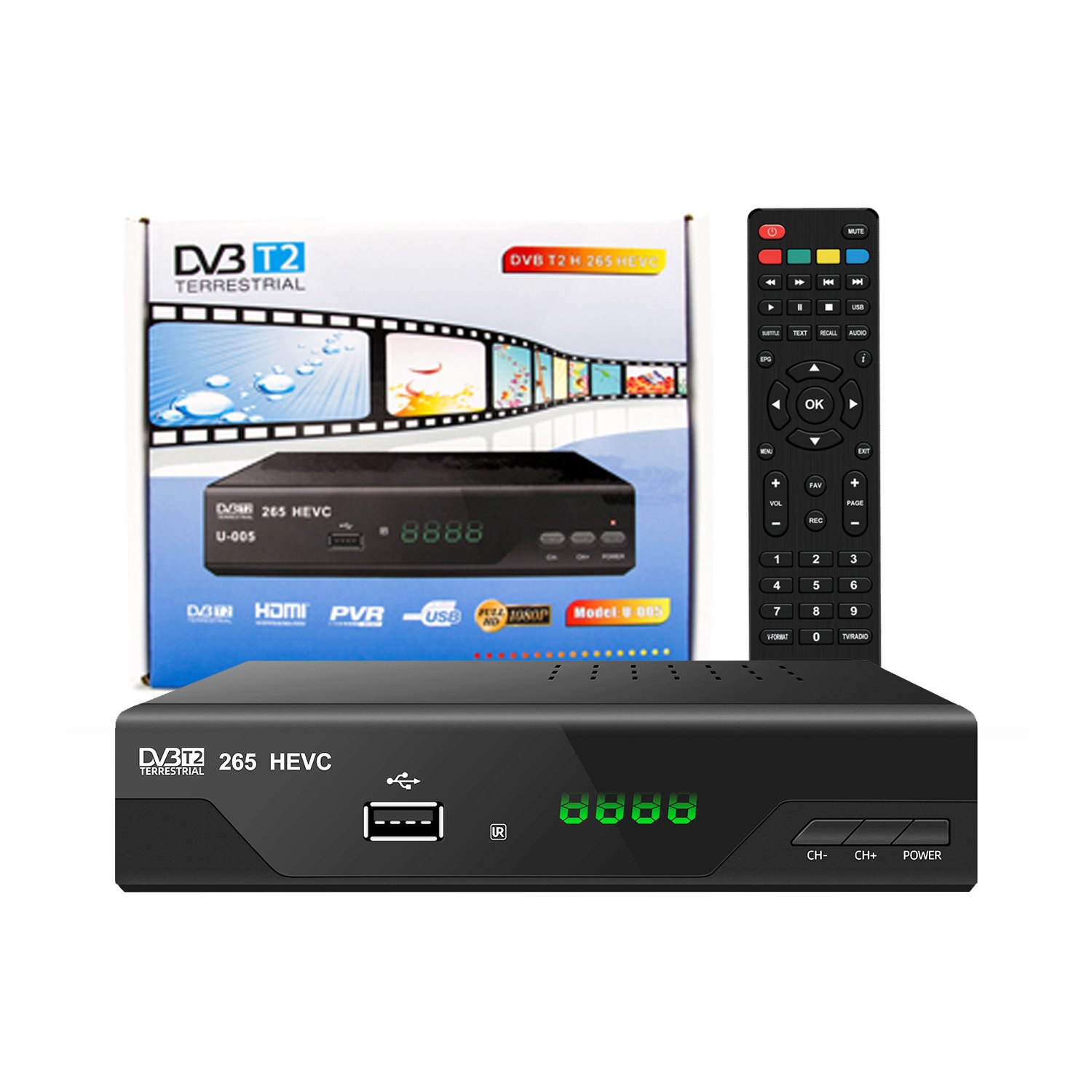 Italy DVBT2 Tv receiver HD H.265 hevc digital ready to ship T2 Receiver set top box