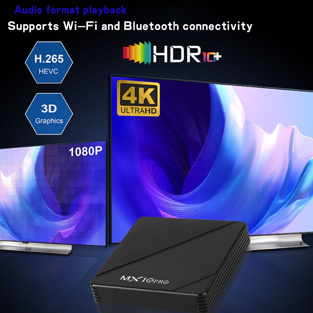 Topleo 2024 mx10 tv box android internet 4k smart mx10 box tv android 13 set top box