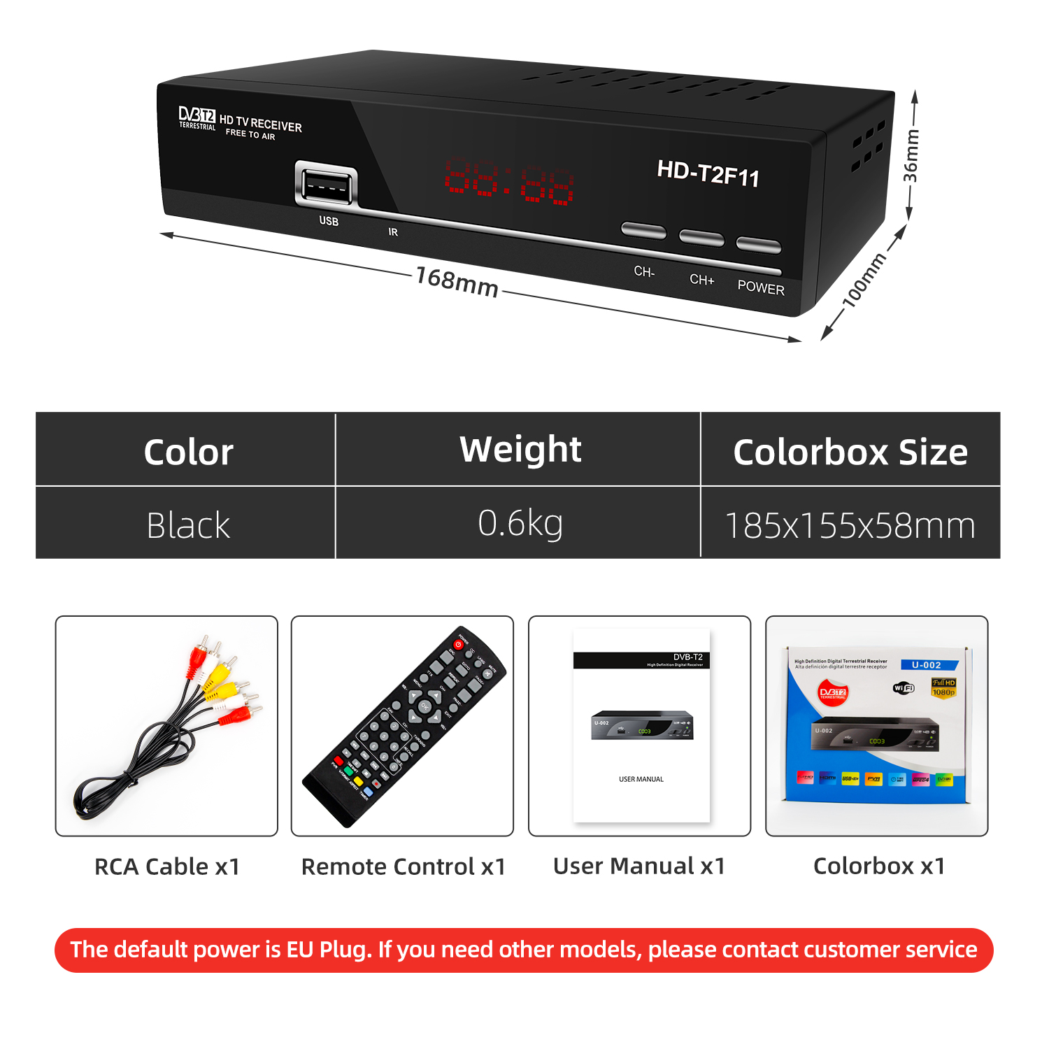FTA SONAR Digital Terrestrial Receiver DVB T2 Full HD H264 Set Top Box DVB-T2 TV Decoder for Kenya