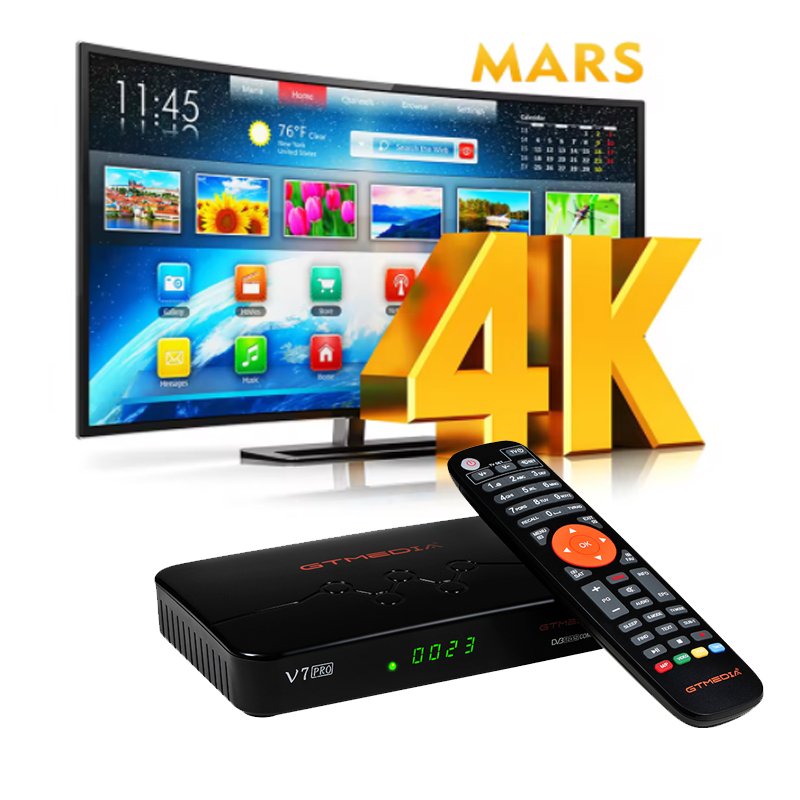 Mars 12M free test for GTmedia V7 Pro H.265 DVB S/S2/S2X T2 Combo Box satellite tv receiver set top box v7 pro
