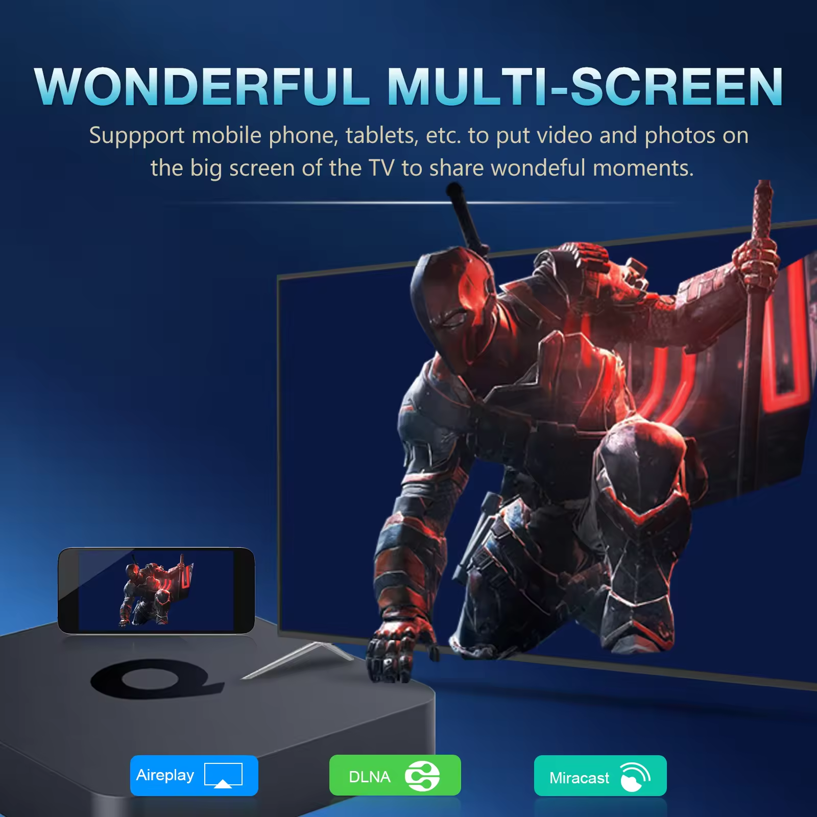 Factory sales promotion price Q1 Android tv box ATV system 2gb 16gb allwinner h313 ott stb BT voice remote Set-top box Q1