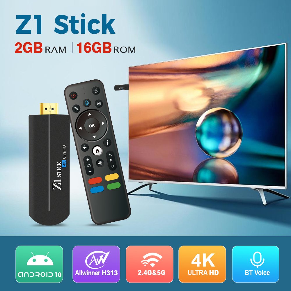 2024 Factory lowest price iptv box subscription Android 12 OTT HD 4k set top box TV Z1stick