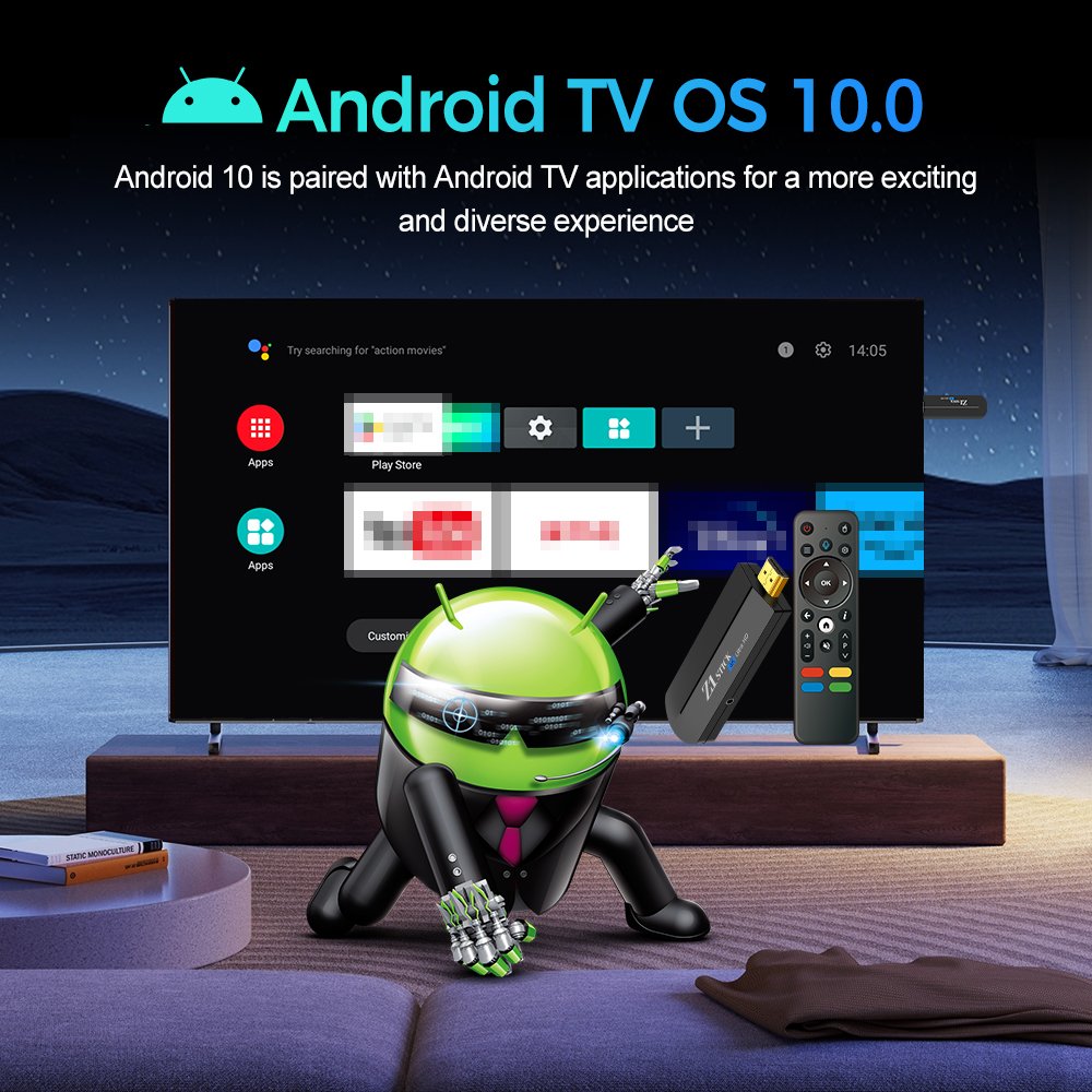 2024 Factory lowest price iptv box subscription Android 12 OTT HD 4k set top box TV Z1stick