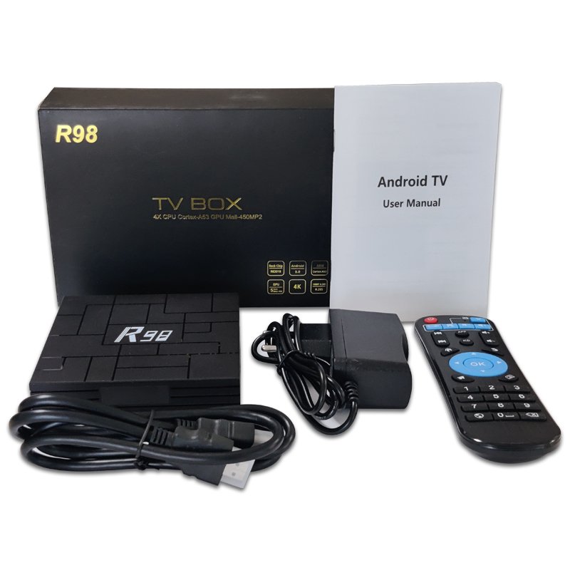 Wholesale Set-top Box Smart Android TV Box R98 Android10.1 4K HD 2GB 16GB Quad Core Fire Tv Stick 4k Box T95
