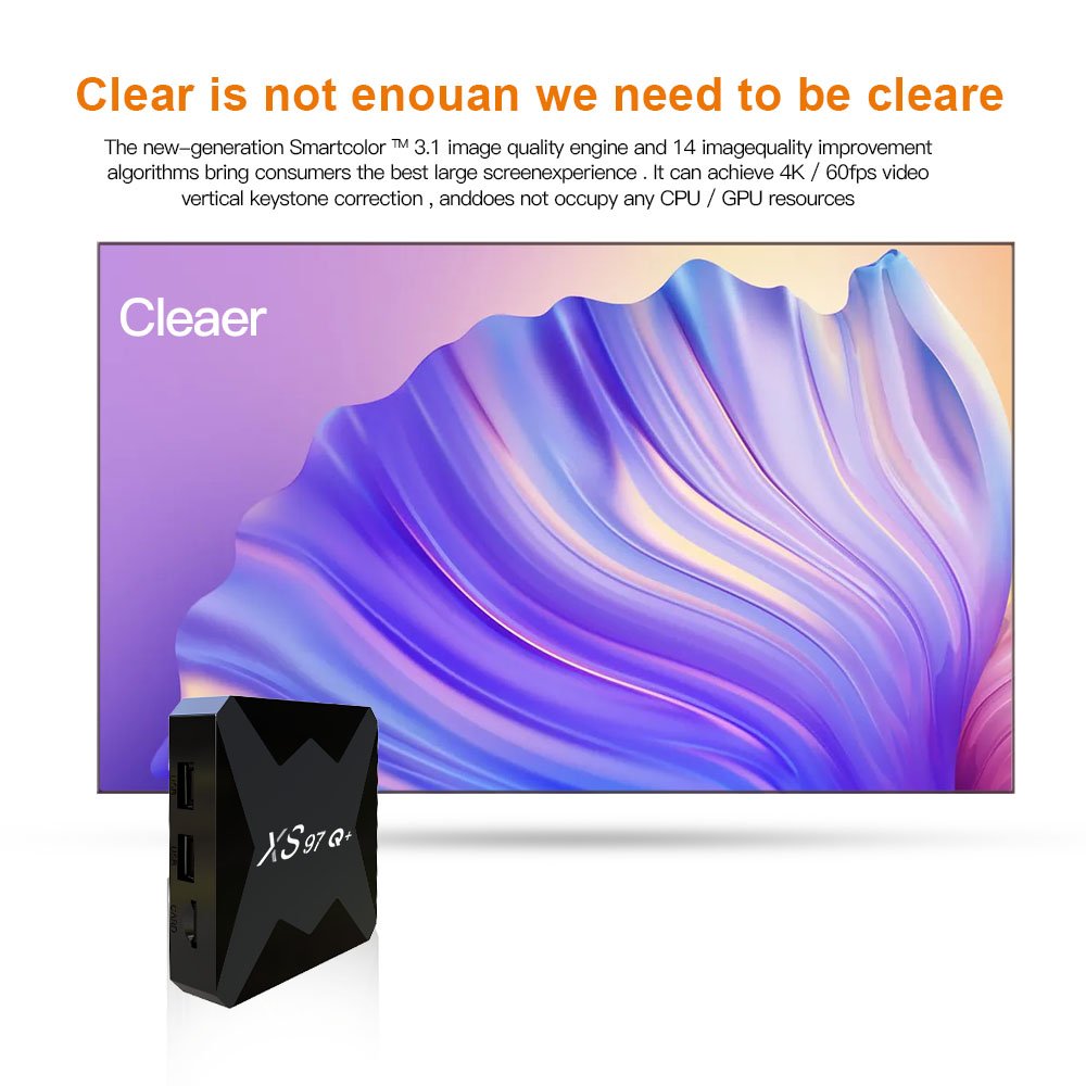 Android 10 XS97 Q+ TV Box 1GB 8GB Allwinner H313 Quad Core 4K Smart TV BOX Wifi XS97 1GB 8GB Set Top Box