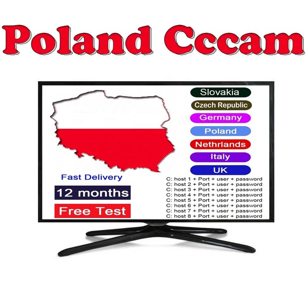 Z Europe HD 1 Year CCCam Poland Slovakia Germany Italy Satellite TV Receiver Europe Cccam 6/8 Clines For DVB-S2 Set Top Box