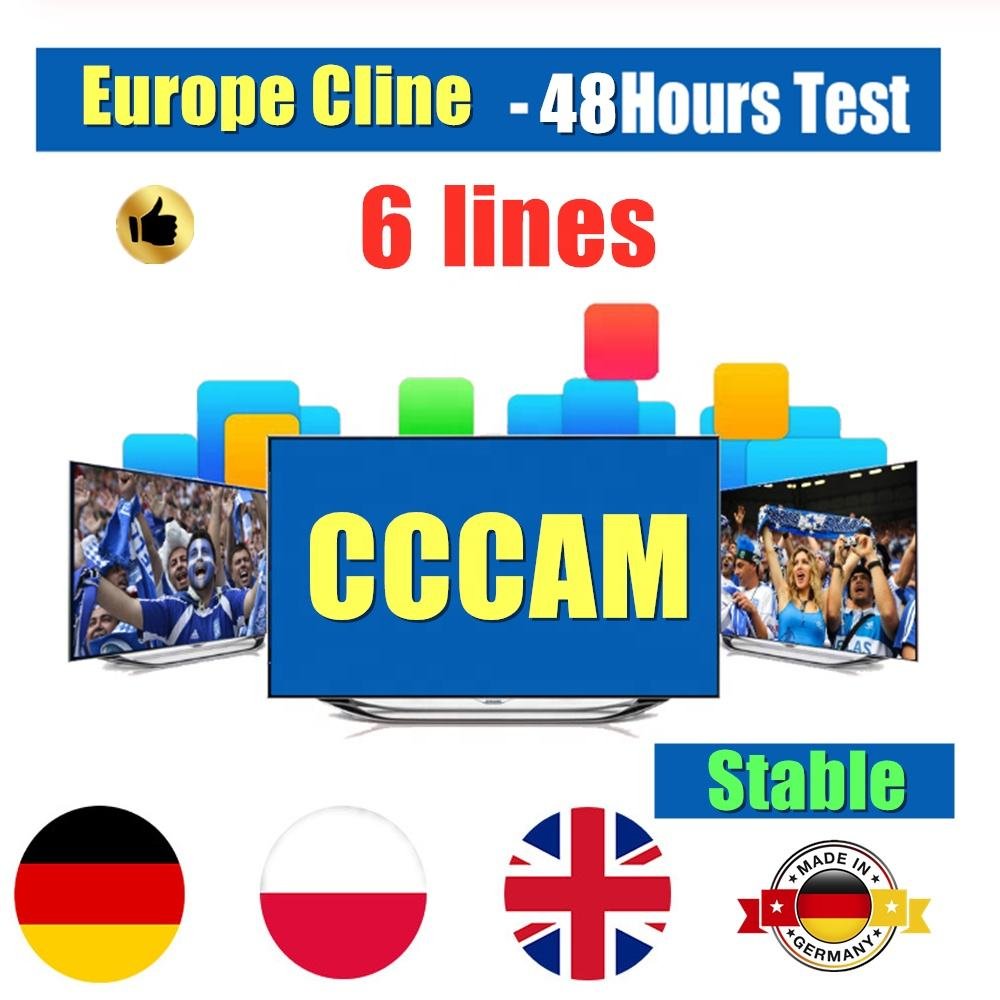 Z Europe HD 1 Year CCCam Poland Slovakia Germany Italy Satellite TV Receiver Europe Cccam 6/8 Clines For DVB-S2 Set Top Box
