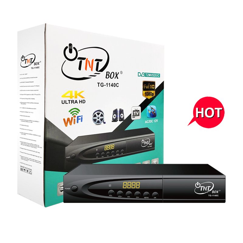 TNTBOX-TC-1140C factory Decoder TV 220mm Full HD 1080p Combo decoder module dvb t2 to dvb t converter set top box wifi