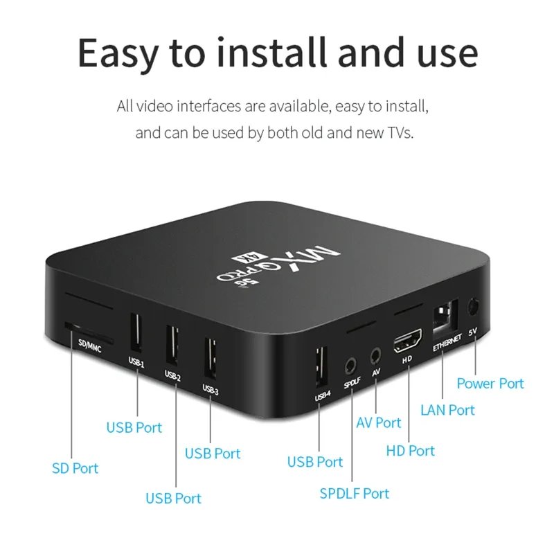 Multimedia Player Set Top Box Smart TV BOX MX Pro Android WiFi 5G 3D Media Player 4K Smart Tv Box