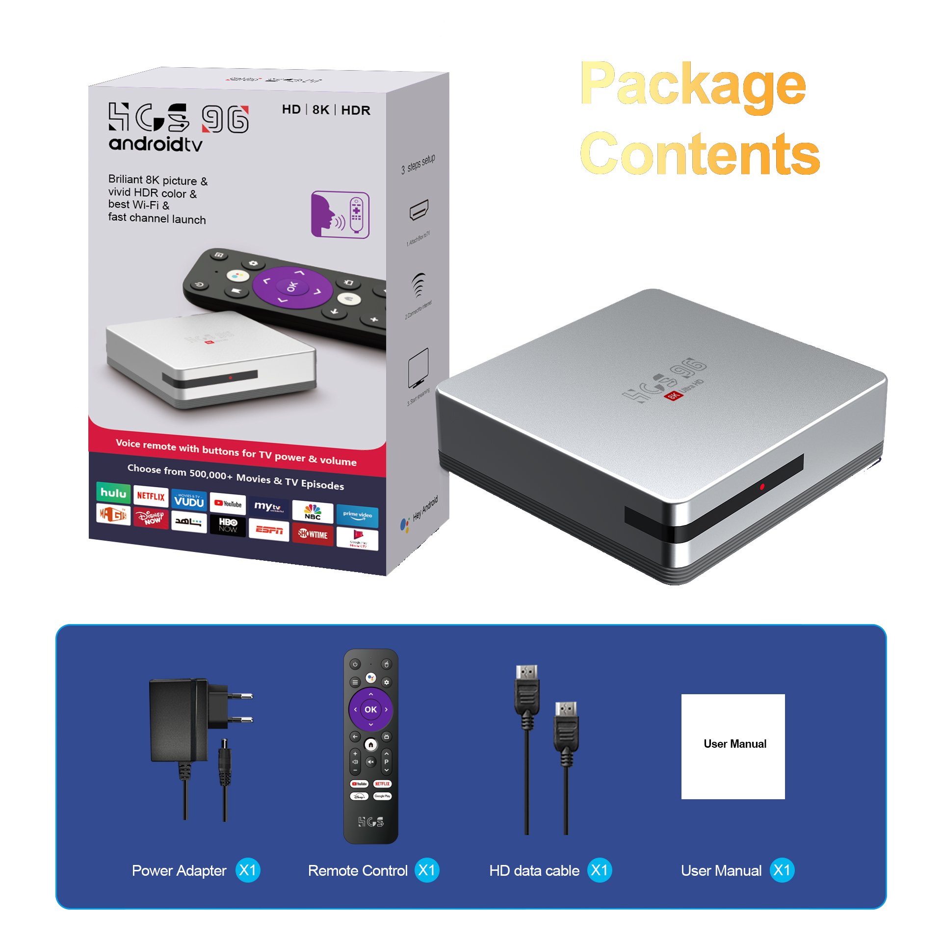 Hottest New Android 12.0 Smart Box Allwinner H618 X96 8K 4k Set Top Box Bluetooth Voice Remote Control