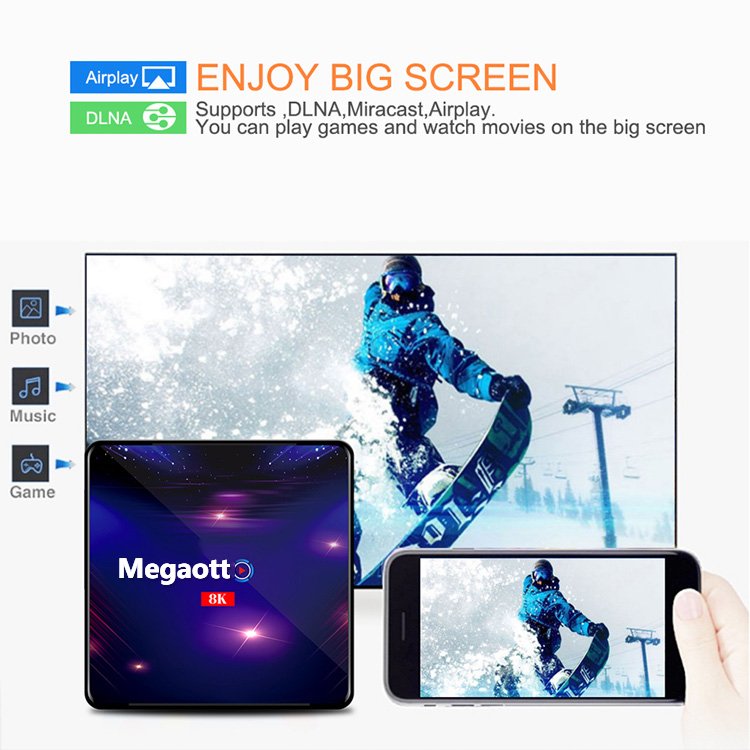 Megaott TV Android Box S905X3 Quad Core Stable Free Demo Box Android Reseller Price Set Top Box