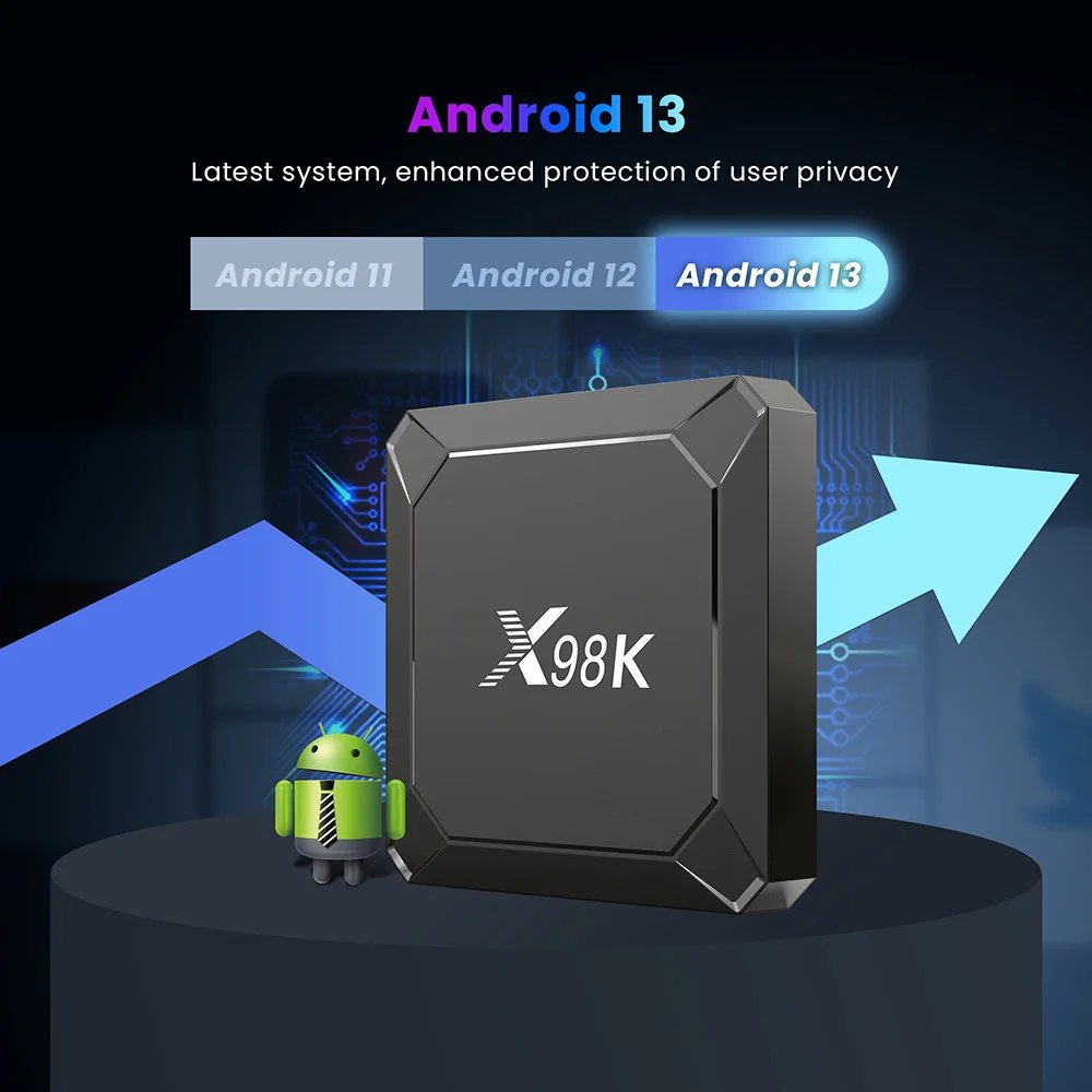 2024 Newest Wifi 6 Smart tv box X98 K RK3528 2.4G 5G 8K Media Player BT5.0 Set Top Box Android 13 Tv Box