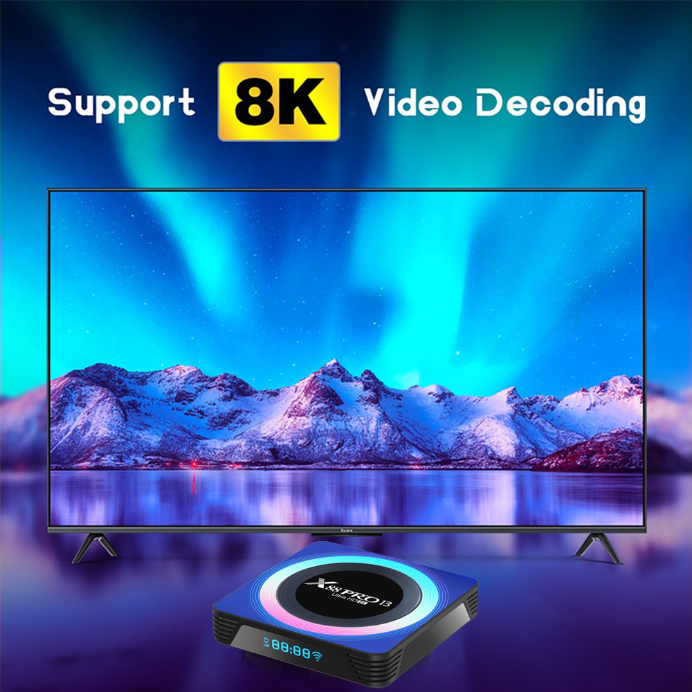 X88 Pro 13 RK3528 Quad-Core tv box 2023 13 android 2.4G 5G Dual Wifi 6 BT5.0 8K Media Player smart Set Top Box Android 13 tvbox