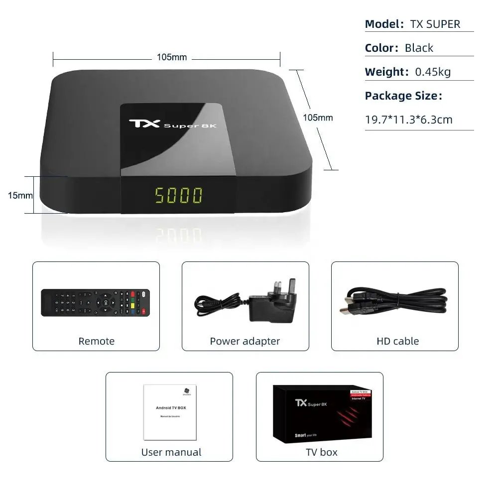 Factory Smart TV BOX Android IP TV Multi-language Global Media Player Internet Set-top Box US EU UK AU plug adapter Free Test