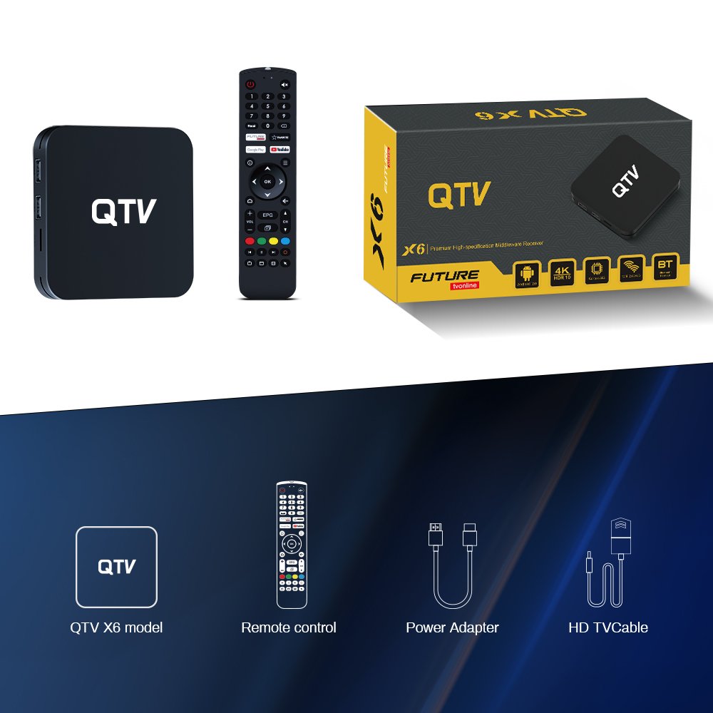 QTV X6 Android 10.0 TV Box Allwinner H313 Quad Core Smart TV BOX 2GB 16GB 2.4GHz WiFi Media Player Mini Android Set-Top Box