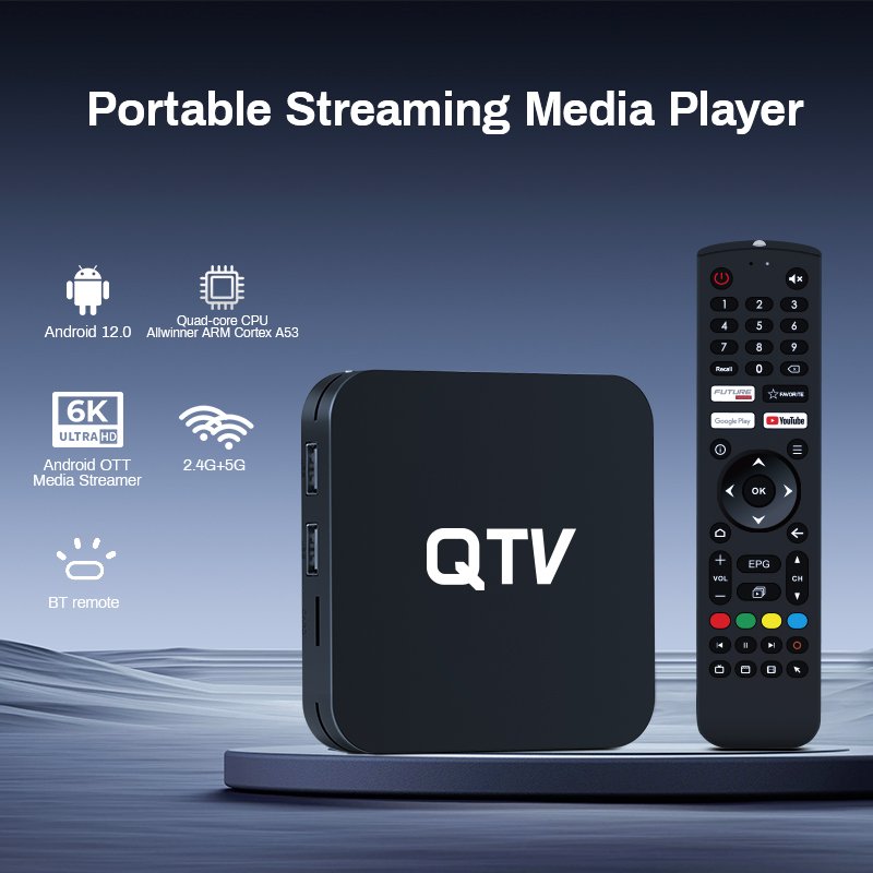 QTV X6 Android 10.0 TV Box Allwinner H313 Quad Core Smart TV BOX 2GB 16GB 2.4GHz WiFi Media Player Mini Android Set-Top Box