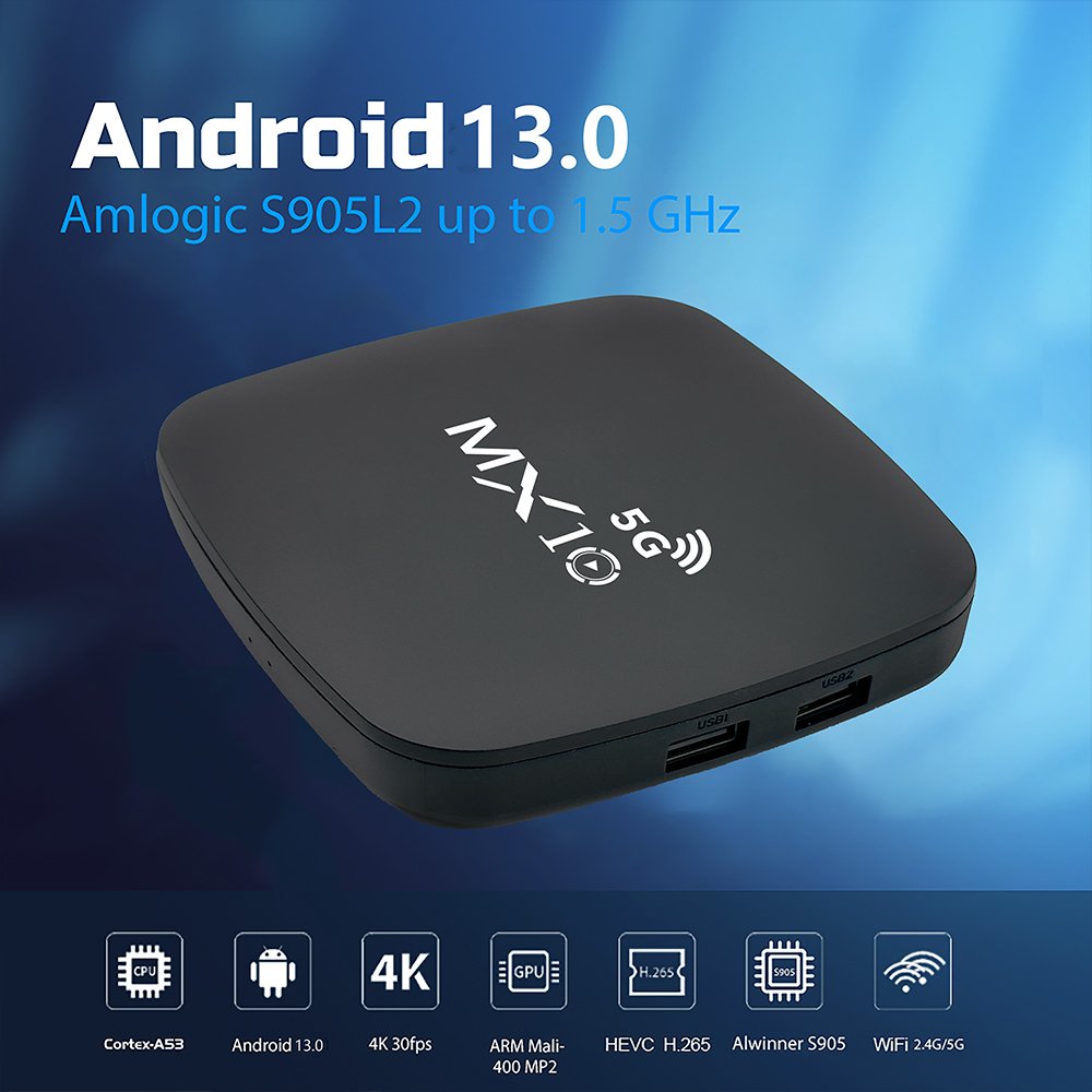 Topleo motherboard for android smart tv box dual wifi android 13 mx10 set top box 4k smart tv box android